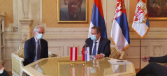 7 June 2021 National Assembly Speaker Ivica Dacic in meeting with Austrian Ambassador to Serbia Nikolaus Lutterotti